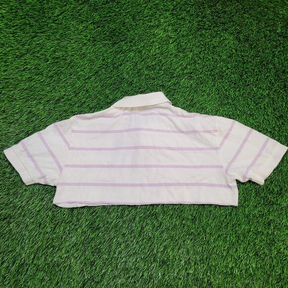 VTG Polo Ralph Lauren Super Cropped Boxy Polo Shirt Womens M/L Micro Crop - Picture 3 of 4